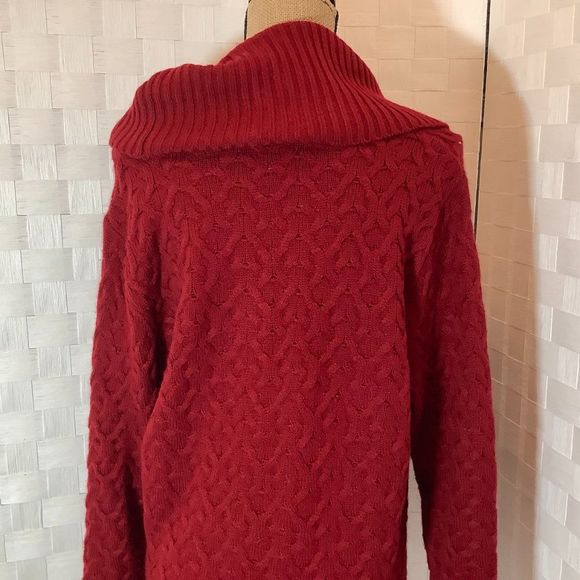 89th & madison red turtleneck sweater size 1X - Picture 7 of 9